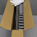 JIUYOTREE 6-Tiers Portable Bookshelf with Fabric Cloth at Back, 10 Cube Closet Storage Organizer Bookcase, Living Room,Study Room,Bedroom, Grey