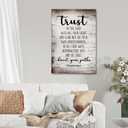 PHAMTE Proverbs 3 5-6 Trust In The Lord With All Your Heart Christian Wall Art, Bible Verse Scripture Wall Decor, Christian Religious Print Framed Canvas Wall Art Home Room Office Church Decor 24x36in