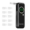 Professional Ketone Breath Analyzer Portable Digital Ketone Breath Meter Advanced Ketosis Breath Tester with 10 Mouthpieces for Monitors Your Acetone and Ketones in Breath (Black)
