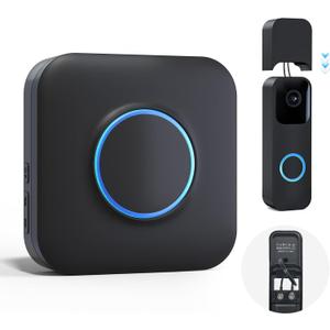 Wireless Doorbell Chime for Blink video Doorbell (1st/2nd gen) for Home, Indoor Plug-in Receiver & Wired Transmitter Kit Long Range,Indicator Door Chime for Home/Office/Classroom