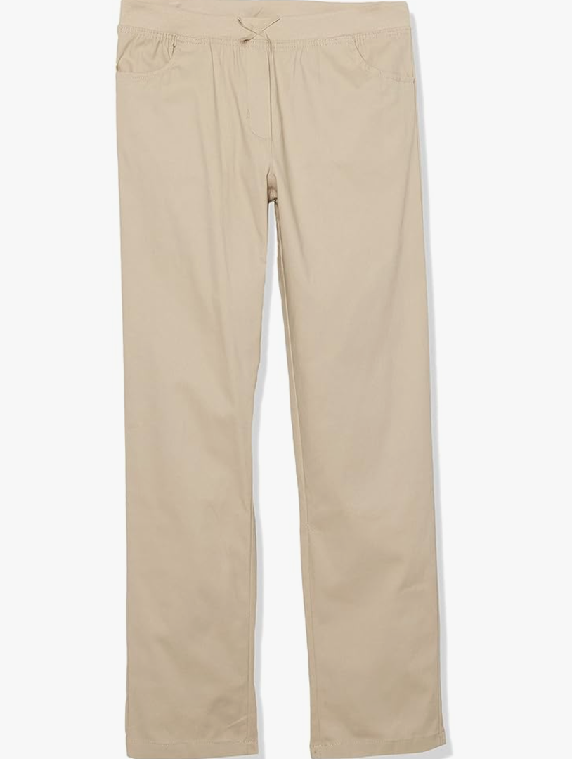 Nautica Girls' Toddler School Uniform Twill Skinny Pants, Comfortable Stretch Material, Wrinkle & Fade Resistant
