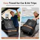Car Seat Travel Bag for Airplane with Wheels, 4 Spinner Wheels, 900D Heavy Duty Padded Carseat Travel Bag, Ergonomic Backpack with Waist Support, Universal Fit for Convertible Infant Seats
