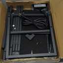 Vagusicc Black Nightstand with Charging Station, End Table with Fabric Drawer, Small Side Table with 2-Tier Storage Shelves, 25.4" Tall Bedside Table, Black Night Stand for Bedroom, Living Room, Dorm (Black (1 Pack))