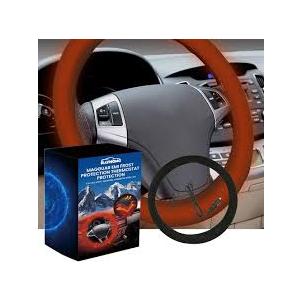 Heated Steering Wheel Cover – Hand Warming Steering Wheel Protector, Heats up Quickly - Fits Wheels 14.5-15.5" for Car Truck Van SUV (Black)