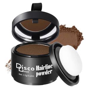 Invisible Hairline Powder, Volumizing Hair Fibers to Cover Thinning Hair Bald Spots, Instant Root Touch Up, Natural Look for Hair Loss, Receding Hairlines, Water Resistant (0.12 Ounce (Pack of 1), Light Brown)