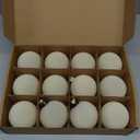 12 Pcs Velvet Christmas Balls Bulk Shatterproof Plastic Christmas Tree Decorations for Decorative Hanging Baubles (12, White, 3.15Inch)