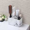 zccz Toothbrush and Toothpaste Holder - Multifunctional Countertop Electric Toothbrush Holder with 6 Slots - Toothpaste Razor Makeup Brushes Holder Organizer Stand for Bathroom Shower Vanity
