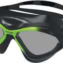 SEAC Diablo Swimming Mask Goggles for Men and Women for use in the Pool and Open Water (Black/Lime)