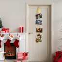 Christmas Card Holder with Over Door Hooks 23.62 Inches Christmas Metal Hanging Picture Display Decorative Wall Photo Display for Window Xmas Tree Decorations Ornament