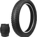 Fat Bike Tire 20 x 3 - Heavy Duty High-Performance Wear-Resistant E-Bike Mountain Snow Tire, 1/2 Pack, Black