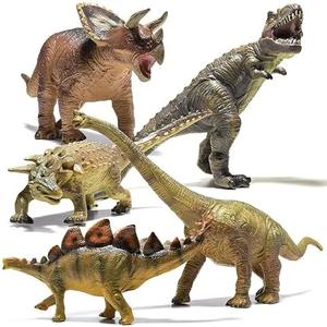 PREXTEX Jumbo Dinosaur Toys Set - 3 PCS Large, Realistic Dinosaur Toys for Kids - Lifelike Dino Toy Figures for Play and Learning - Giant Dino Figures with Hand-Painted Details