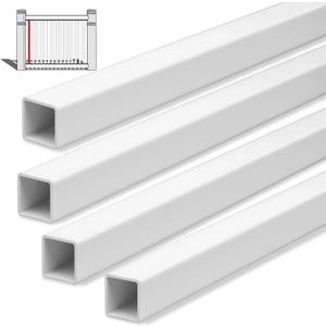Yaocom Vinyl Railing Spindles, 1-3/8" Sq X 32", 4 Pack