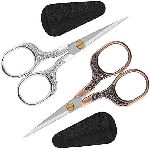 Small sharp scissors-Glexal 5 Inch Precision Scissors-2 pack, razor Sharp Blade Shears for craft embroidery sewing school office cutting