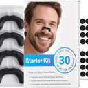Nasal Strips for Snoring, Extra Strength Snoring Solution Nose Strips, Improve Breathing and Sleep Quality (30 Count*2, Black)