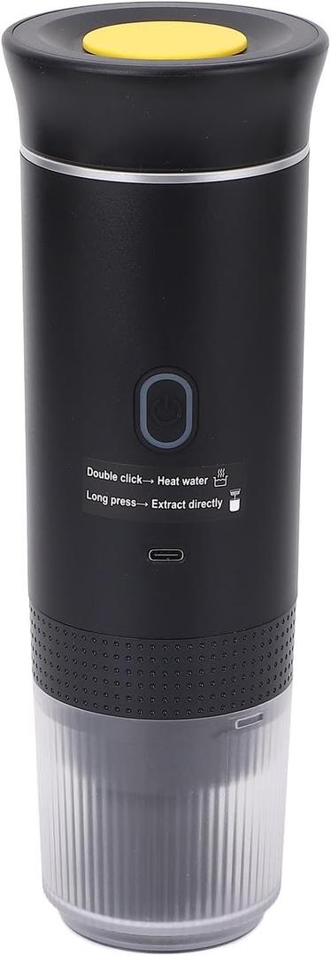 Portable Electric Espresso Machine, 15Bar Rechargeable 2 in 1 Multi Function Electric Coffee Machine One Key Extraction Compatible with NS Capsules for Camping Travel Home