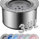 1 Gallon Large Dog Water Bowl No Spill,Anti Digging Lid & Rubber Bottom Spill Proof Dog Bowl, Anti Splash Mess Dripless Slow Drinking Stainless Steel Water for Sloppy Messy Drinkers Car (Gray)