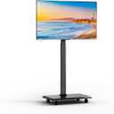 Mobile TV Cart Rolling TV Stand for 26-70 inch Screens, Mobile TV Cart Holds up to 88lbs, 25 Swivel with 6 Levels of Height Adjustment for Optimal Viewing, TV Stands for Office, Room, Outdoor, Corner (Black)