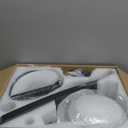 Kviflon Ceiling Fans with Lights and Remote, 46 Inch Modern Ceiling Fan with Light, Black Ceiling Fans for Bedroom Living Room Indoor/Outdoor, Reversible Quiet Motor, Dimmable LED Light, Black