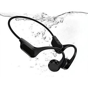 2026 Upgrade Bone Conduction Headphones-SwimBeats, IP68 Waterproof Swimming Headphones| 32GB Storage| BT 6.0| 28g Lightweight| 8H Battery, Open-Ear Headphones for Swimming, Running, Cycling(Black)
