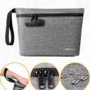 Smell Proof Bag, Odor Proof Bag with Combination Lock, Durable Smell Proof Container with Carbon Lining, Secure Odorless Travel Pouch for Home & On-the-Go (Grey)