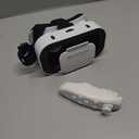 Virtual Reality Headset VR Glasses Compatible with iPhone and Android Adjustable 3D VR Phone Headset for 4.7 to 6.5 Inch, with Controller for Movies and Mobile Games (white)