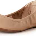 Amazon Essentials Women's Belice Ballet Flat (7.5, Beige)
