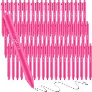 Mototo 60 Pcs Baby Shower Ballpoint Pen Baby Shower Party Favor Retractable Pink Ballpoint Pen with Black Ink for Girl Guest Teacher Student Office School Writing Journal Party Supplies