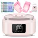 Paraffin Wax Machine for Hand and Feet -Paraffin Wax Warmer Moisturizing Kit Auto-time and Keep Warm Paraffin Hand Wax Machine for Arthritis (Pink)