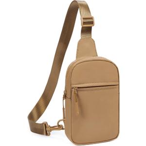 CHOLISS Small Sling Bag for Women and Men, Crossbody Bags Trendy Fanny Packs Chest Bag with Extended Strap (A06 Brown)