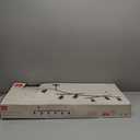 GLOBE Electric 59829 64" 6-Light Track Lighting, Matte Black Finish, Center Swivel Bar, Adjustable Heads, GU10 Base, Dimmable, Modern Industrial Lighting