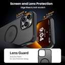 4 x DEERLAMN Magnetic Matte Case for iPhone 12 Pro Max, [Compatible with MagSafe][Military Grade Drop Protection] Anti-Fingerprint Slim Translucent Shockproof Protective Phone Cover, Black