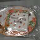 100Pcs Thanksgiving Oval Paper Plates and Napkins Set, 10" x 12" Party Plates,Large Disposable Dinner Plates for Fall Party and Thanksgiving Day