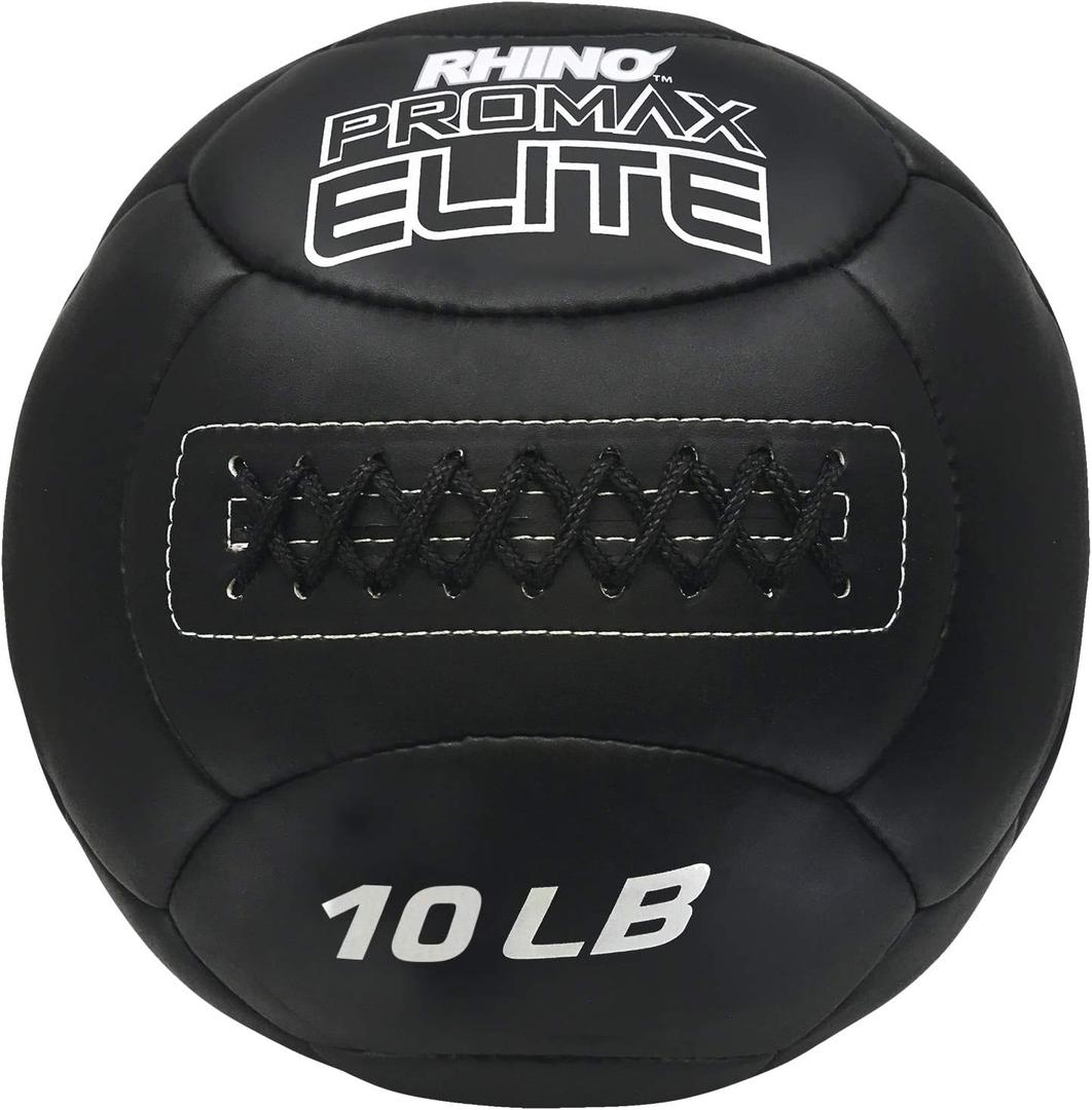 Champion Sports Rhino Promax Elite Slam Ball Soft Shell, Non-Slip Grip, Multiple Weights , 14 Diameter, for Weightlifting, Plyometrics, Cross Training & Home Gym Fitness (10 Pounds)