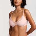 DOBREVA Women's Unlined Plunge Bra Lace Underwire 36DD