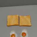 Soulchen 4 Pcs Fake Prop Food with Fake Bread and Fried Egg Realistic Artificial Simulation Toast Faux Egg Model for Home Kitchen Cabinet Shops Display Photography Sample Prank Prop
