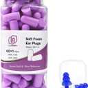 LYSIAN Ultra Soft Foam Earplugs Sleep - 38dB SNR Noise Cancelling Ear Plugs for Sleeping, Shooting, Snoring, Work Loud Sound Reduction- 60 Pairs Valued Pack,Purple
