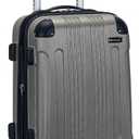 Rockland London Hardside Expandable Luggage with Spinner Wheels, Silver, Carry-On 20-Inch