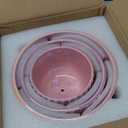 Ton Sin Pink Gold Ceramic Flower Pots, 4"+5"+6" Inch Small Glazed Succulent Planters with Drainage Hole,Modern Indoor Decorative Plant Pots Set of 3,Garden Pots with Saucer