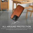DJDUCK Designed for iPhone 16 Pro Case Wallet with Card Holder, [Magnetic Clasp Cover] [RFID Blocking Leather Protection] Shockproof Women Men Cases 6.3 Inch for Apple 16 Pro Light Brown