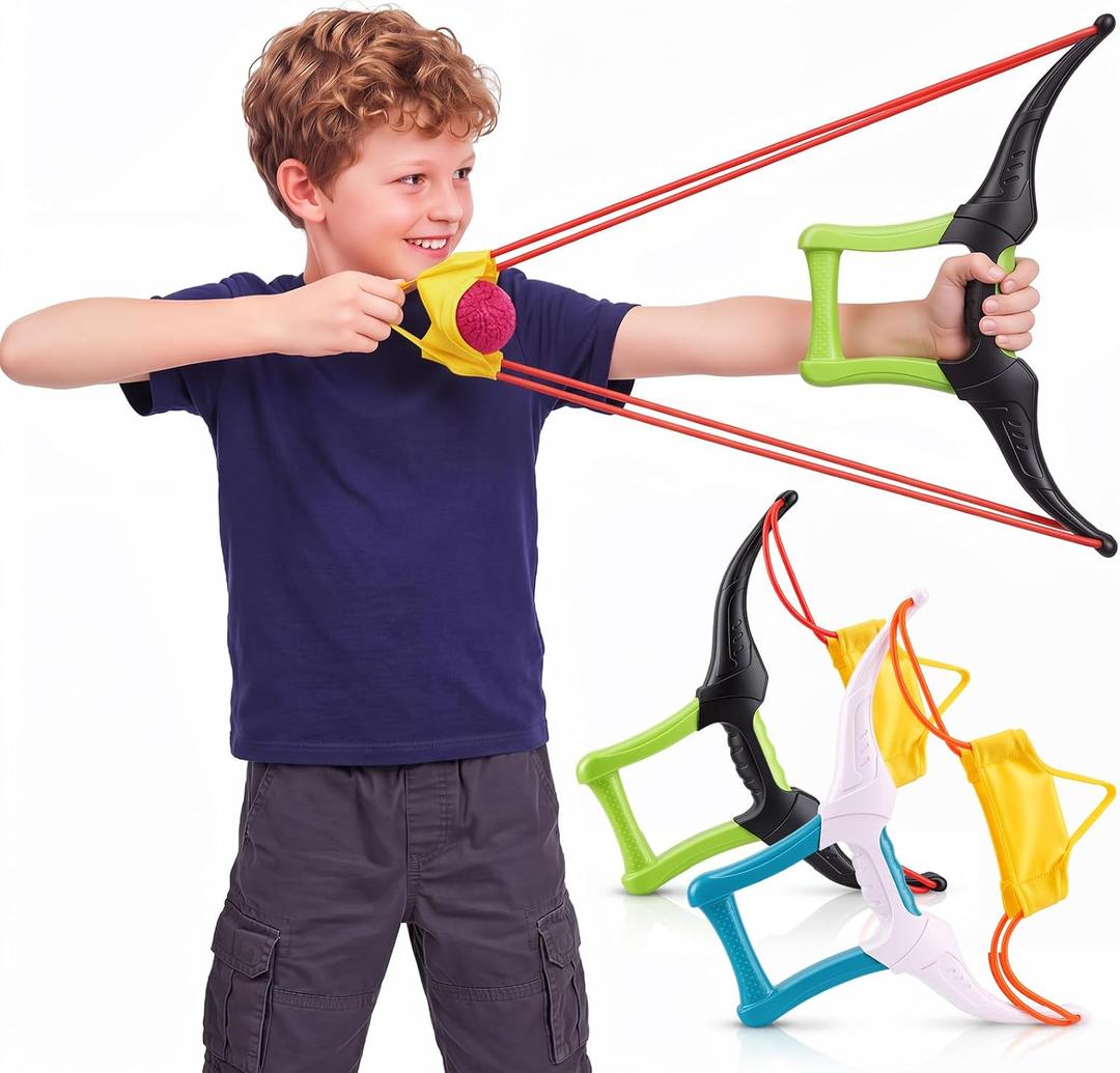 2 Pack Water Balloon Launcher Slingshots Large Summer Balloon Slingshots Outdoor Launcher Play Toy Portable Party Gift for Kid Adult Backyard Beach Pool Water Game(Black White)