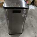DUMOS Kitchen Trash Can, 2x8-Gallon Dual Trash Can with Lid, Stainless Steel Garbage Bin with 2 Removable Inner Buckets, Soft-Close Foot Pedal, Fingerprint-Resistant for Kitchen, Home, Office