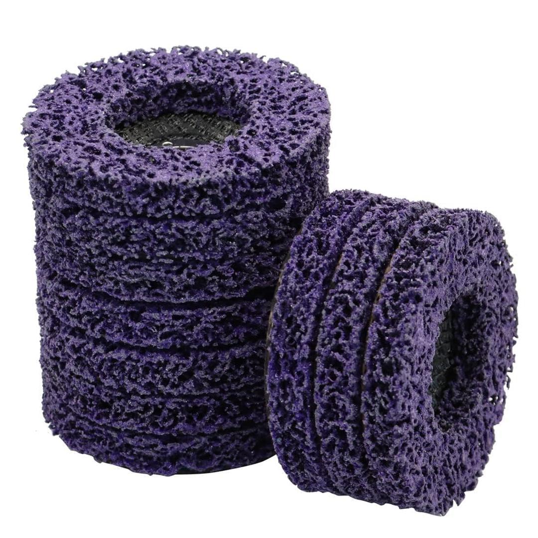 10 PCS 4" x 5/8" Strip Discs Strip Wheel for Angle Grinder Clean Remove Paint Coating Rust Welds Oxidation