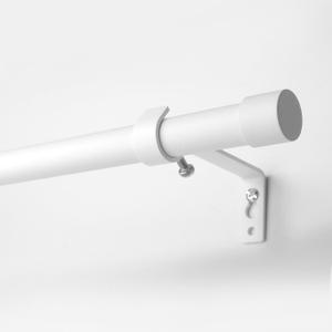 Curtain Rods Modern Minimalist Style,3/4 Inch Diameter Adjustable Curtain Rods for Windows, 16-88", White