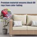 8Pcs Stretch Patio Cushion Covers, Outdoor Couch & Sofa Replacement Slipcovers for Patio Furniture Cushion Covers, Washable Reusable Furniture Protector