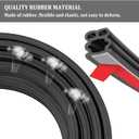 52.5Ft Car Door Seal,Thickened Rubber Automotive Weather Stripping for Hoods,Trunks,Windows,Universal Soundproof Car Weather Stripping Car Accessories for Most Car,Truck,SUV (52.5Ft)