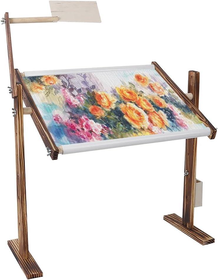 Adjustable Embroidery Table Stand - 360 Rotatable Embroidery Hoop for Quilting & Cross Stitch