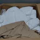 CozyLux Twin XL Seersucker Comforter Set with Sheets White 5 Pieces Bed in a Bag Twin Extra Long Luxury Soft Bedding Sets for College Dorm with Down Alternative Comforter, Sheets, Pillowcase & Sham