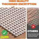 Jorvila Non-Slip Rug Pad Gripper 8x10 Feet, Anti Skid Mat for Under Area Rugs, Keeps Rugs in Position and Safe, Thick Cushioned Carpet Pad for Hardwood Floors Protection