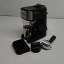 Mr. Coffee Espresso and Cappuccino Machine, Single Serve Coffee Maker with Milk Frothing Pitcher and Steam Wand, 20 ounces, Stainless Steel,Black