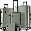 TRAVELARIM Hard Shell Luggage Sets with Spinner Wheels 4 Piece, Expandable Large Suitcases with TSA Lock, Travel Large Suitcase Set, Sage Green Luggage Set